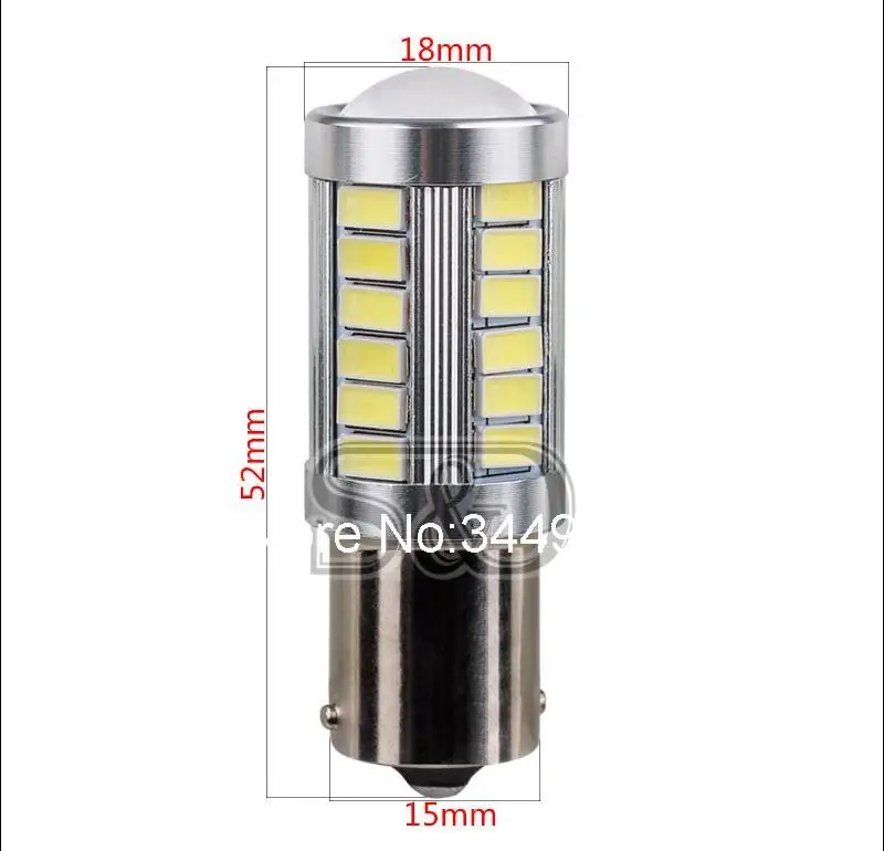 Бесплатная идентификация 100 шт. BA15S 33 SMD 5630 светодиодсветодиодный лампы высокой