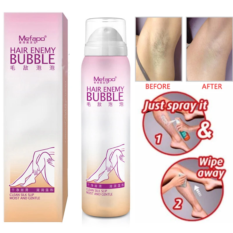 

MEFAPO Painless Hair Removal Spray Cream Depilatory Bubble Wax Body Bikini Legs Facial Hair Remover Foam Mousse in Spray Bottle