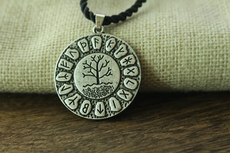 Lanseis 1 шт. Yggdrasil ожерелье с дизайном «Руна» Viking Futhark руны Древо жизни женщины кулон Дракон украшения для души norse письмо World Tree