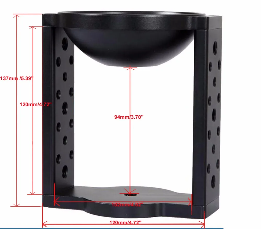 Bowl Riser 100mm 65 мм/75 мм/100 мм алюминиевый Полушаровой плоский адаптер для конвертера переходника для Manfrotto видео штатив с жидкой головкой рейка для цифровой зеркальной камеры слайдер - Цвет: Bowl Riser 100mm