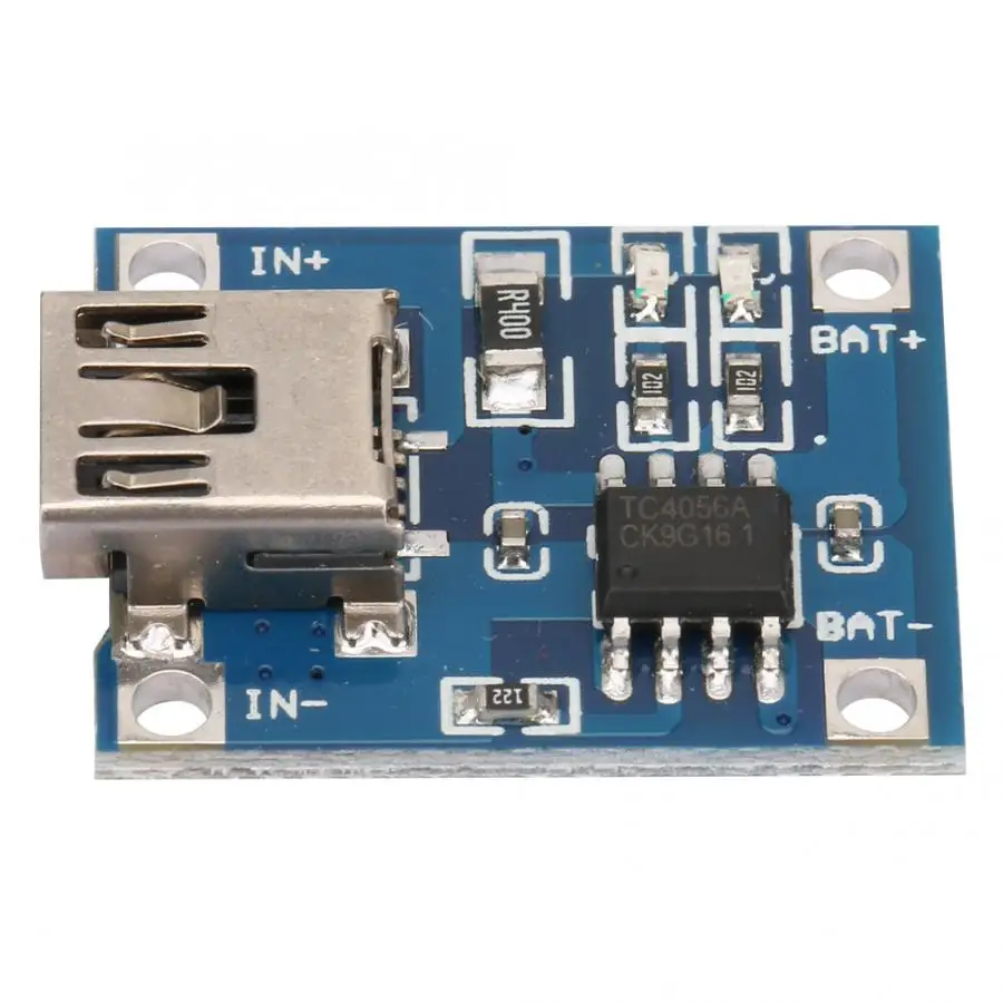 10 шт. TP4056 Mini USB 1A модуль зарядного устройства литиевой батареи зарядная плата 4,5 V-5,5 V литиевая батарея зарядное устройство