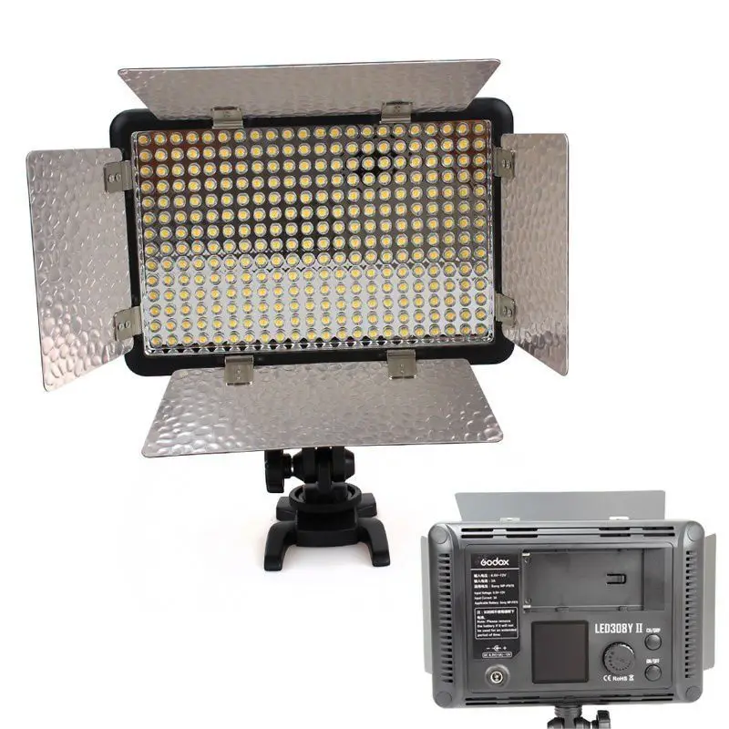 Godox 308Y II LED 3300K видео свет + пульт ручка для DSLR камеры видеокамеры DV|for dslr|video handlegodox