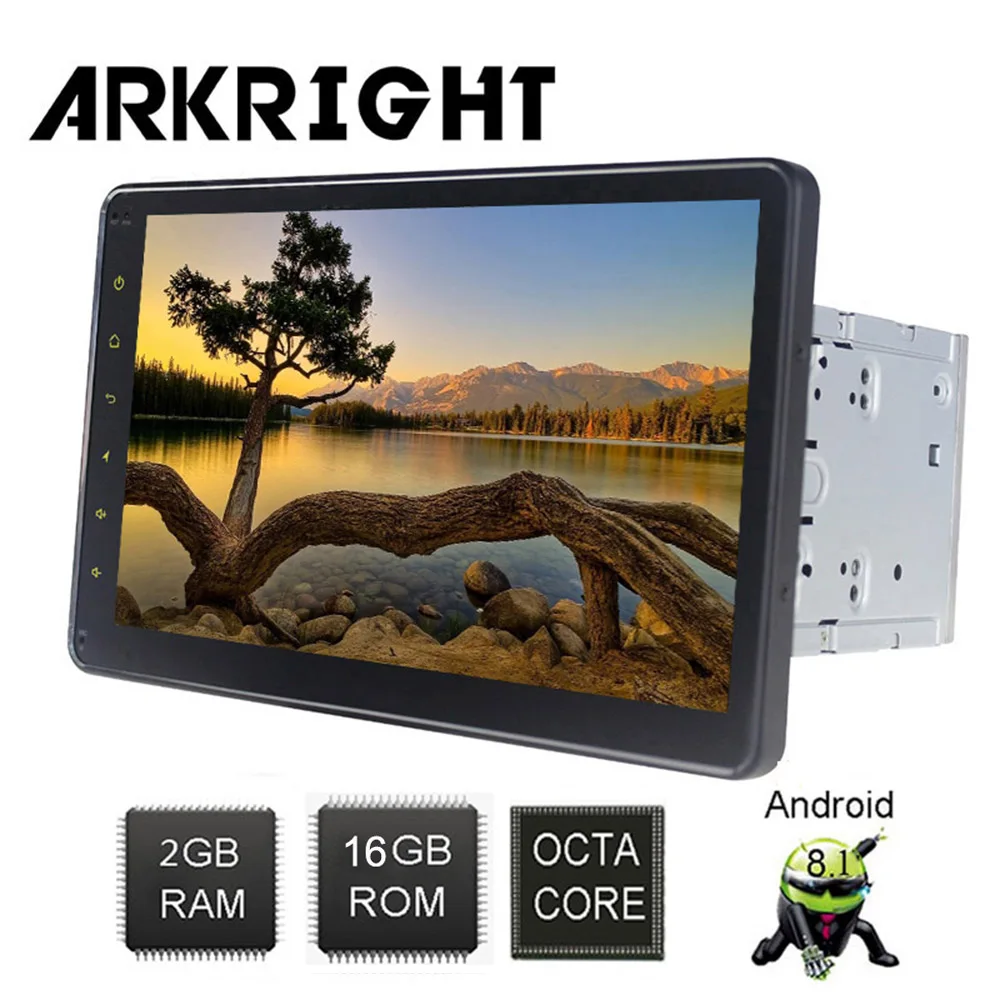 ARKRIGHT 10 1 'ƈDin Авторадио 2 + 16 Гб Восьмиядерный Android 8 автомобильный Радио стерео