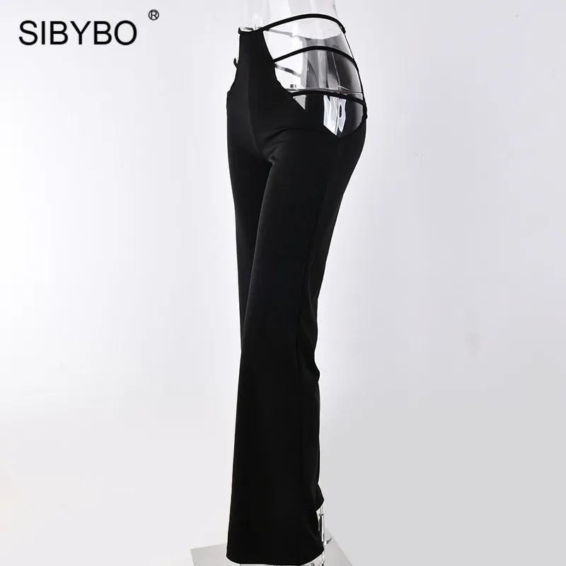 Sibybo, сексуальные женские штаны-шаровары с высокой талией, Модные свободные осенние женские брюки с широкими штанинами,, повседневные женские летние штаны