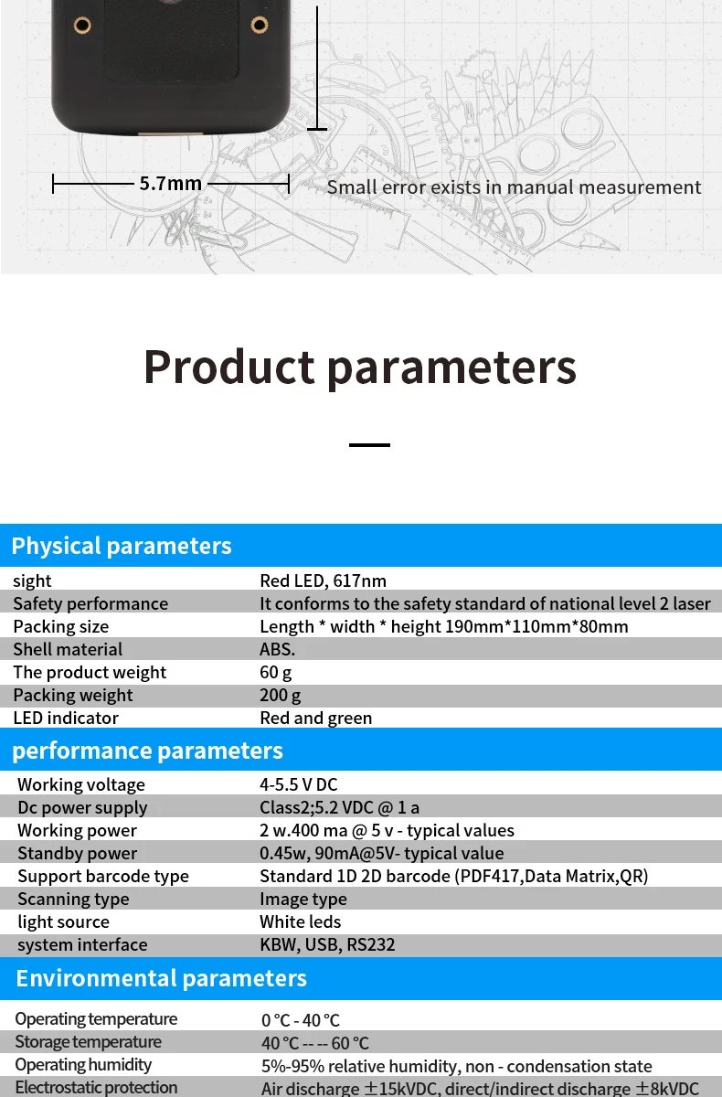 Сканер модуль 1D 2D QR PDF417 матрица данных код сканер штрих-кода USB RS232 модуль SH-500-2D(Y