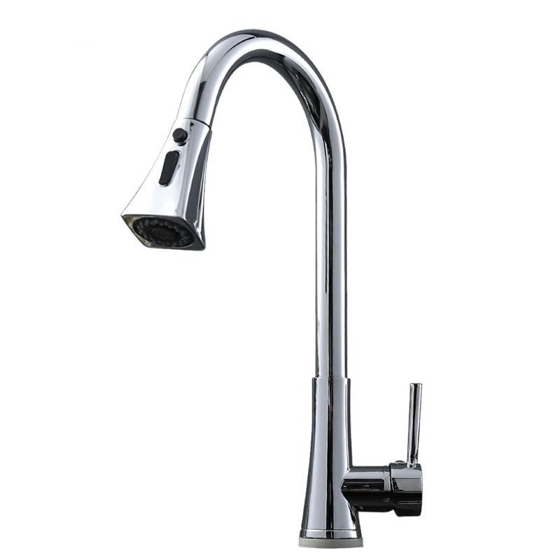Automatic Sensor Faucet Sensitive Touch Inductive Kitchen Faucets Single Handle Dual Outlet Water Modes Pull Out Mixer Tap Brass |