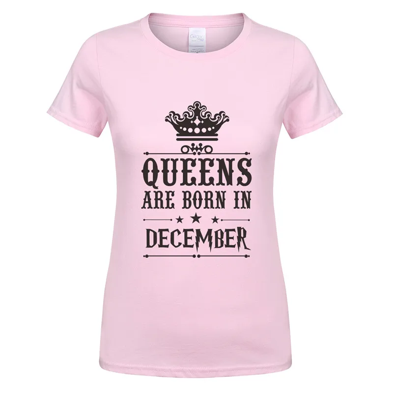 Omnitee новый летний Queens рождаются в декабре футболка для женщин хлопковые футболки