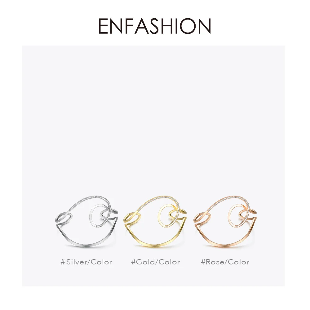ENFASHION, волнистый, изогнутый, широкий браслет, бохо, открытые манжеты, браслеты для женщин, массивные браслеты, ювелирные изделия, модные аксессуары,, BF192010