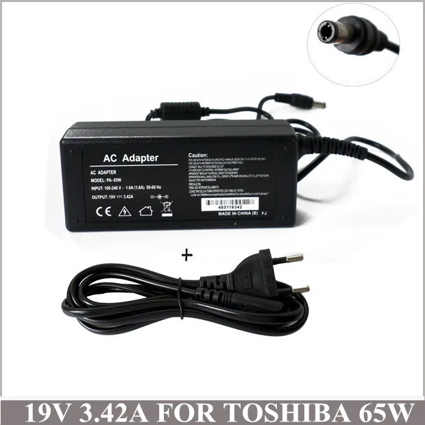 

19V 3.42A 65W Notebook AC Adapter Battery Charger For Laptop Toshiba Satellite L20-181 L675D-S7052 L675-S7108