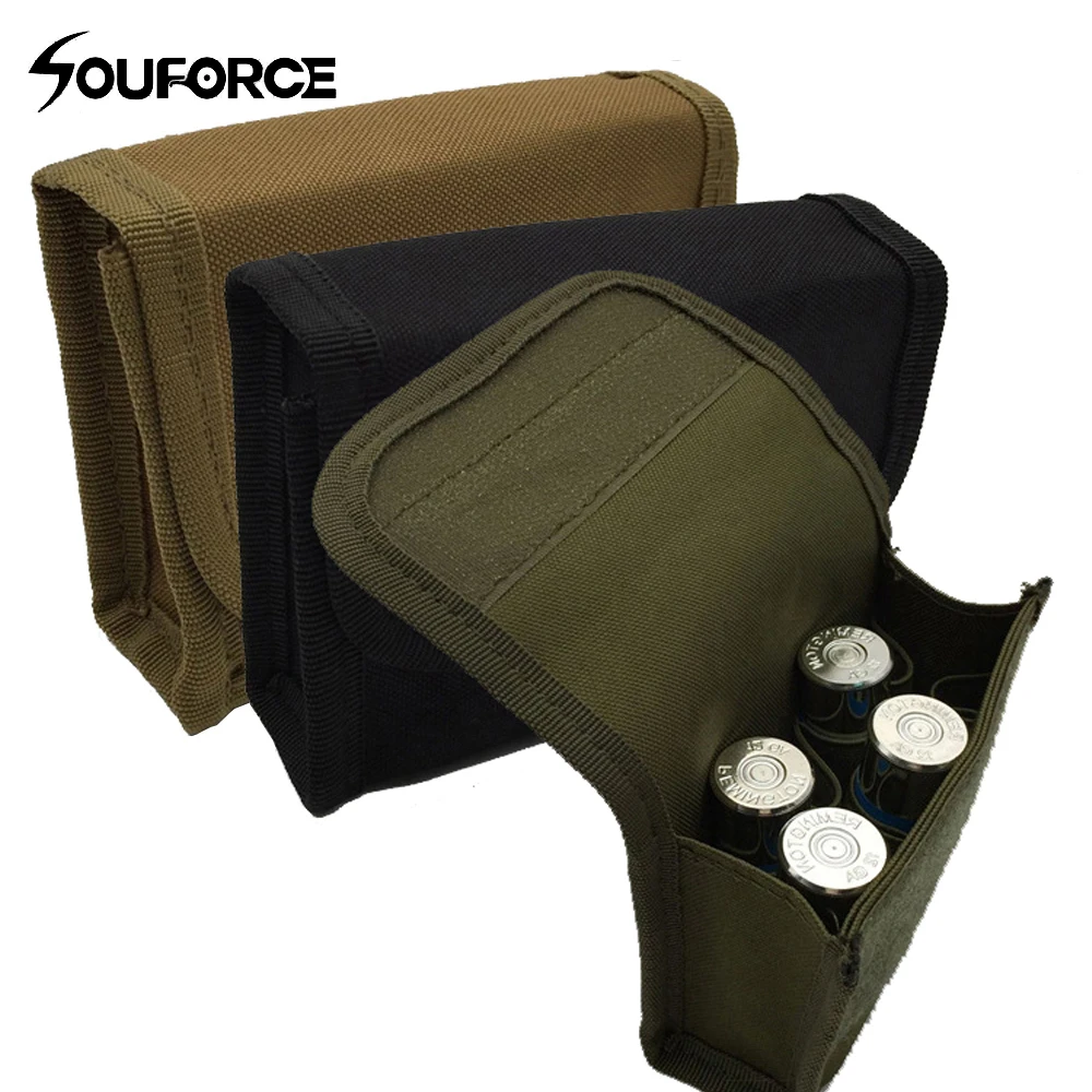 

High quality 3 Color 10 Rounds Shells Bullet Pouch Tactical Rifle Shotgun Stock Nylon Magazine Holder Waist Bag for Hunting