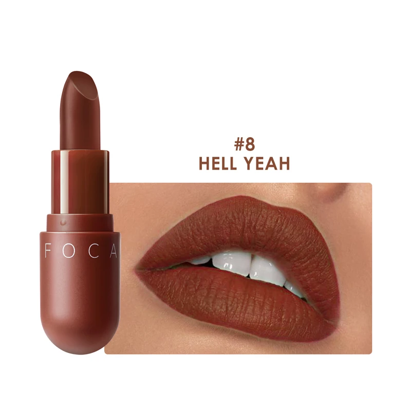 8 Focallure Matte Помада Макияж Водонепроницаемый бархат матовый телесный 8 цветов Увлажняющий набор из помад - Цвет: 8
