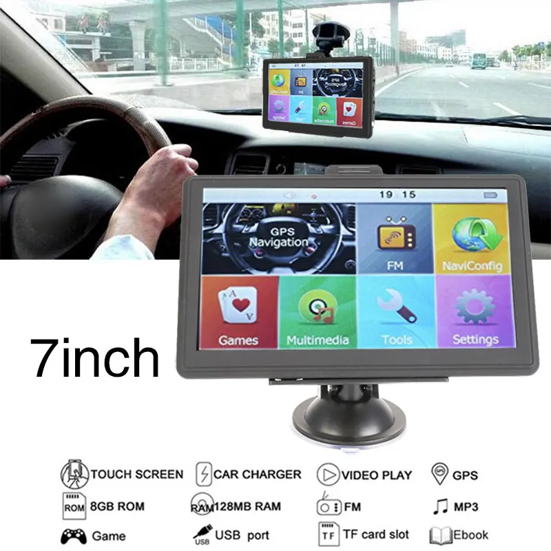 Gps навигатор 800 мГц Видео TFT lcd Smart Audio fm радио игровой плеер 8 ГБ 7 &quotВстроенная