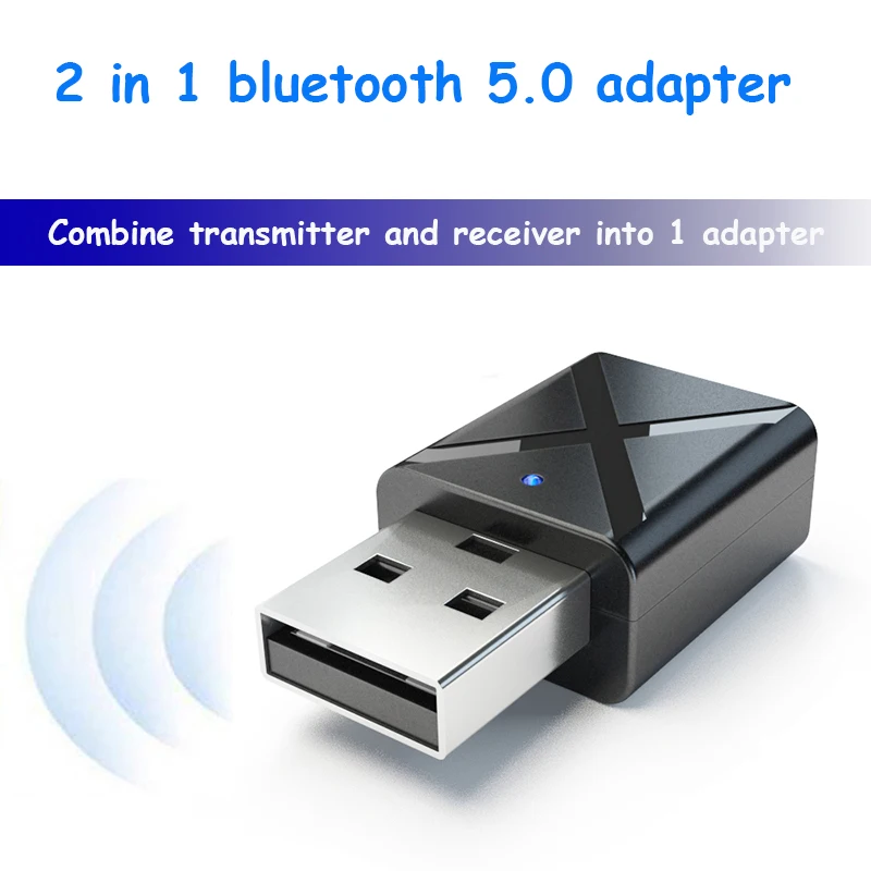 2 в 1 Bluetooth 5 0 адаптер передатчик приемник 3 мм Aux ПК ТВ стерео наушники аудио doc