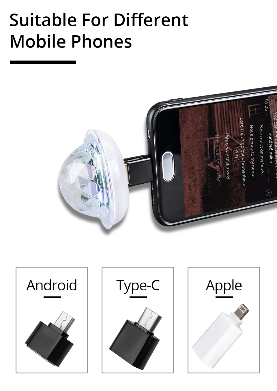 Foxanon мини USB светодиодный диско-свет красочный DJ свет DC 5V высокое покрытие Новинка свет 4W диско шар для праздника диско день рождения