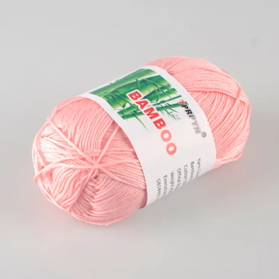 6 light pink TPRPYN 500 г = 10 шт. мягкая гладкая натуральная бамбуковая хлопковая пряжа для ручного вязания, Детская хлопчатобумажная пряжа, вязаная спицами 2,25 мм - Цвет: 6 light pink