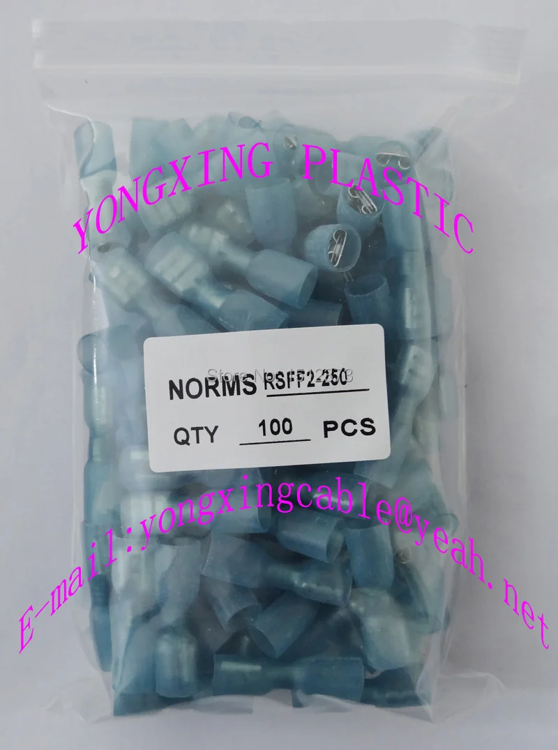 500 шт. в упаковке термоусадочная полностью изолирующая гнездовая Клемма красная