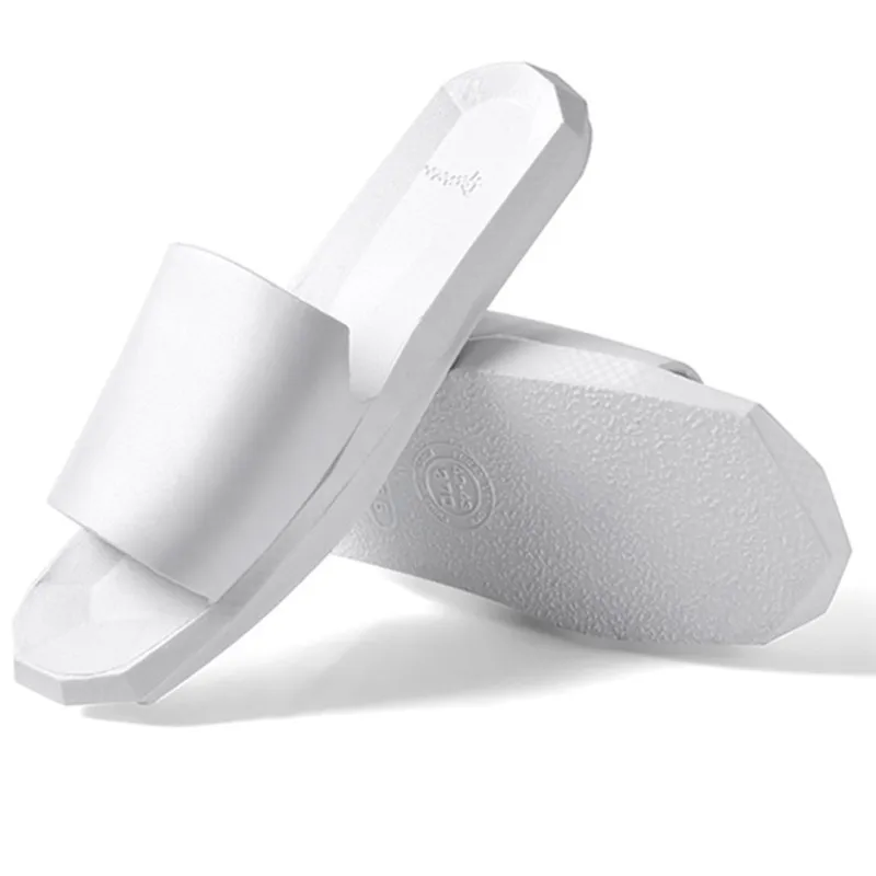 Сланцы мужские кожаные роскошные брендовые шлепанцы с геометрическим рисунком