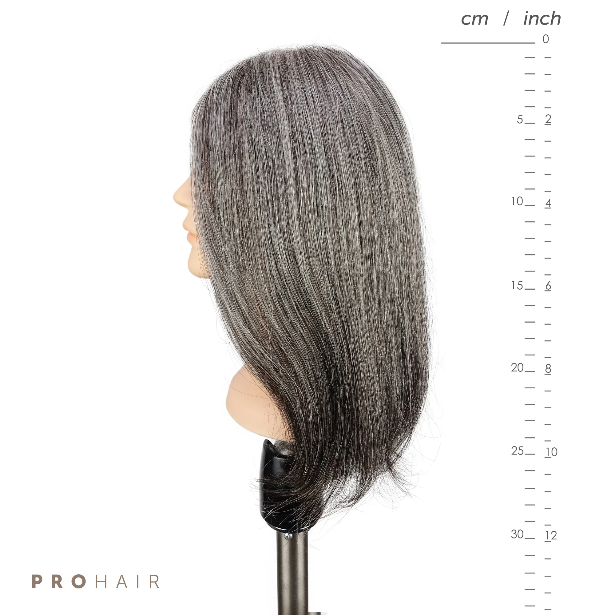 PROHAIR 30 см 12 дюймов человеческие волосы смешанные козья шерсть Серый Мини обучение