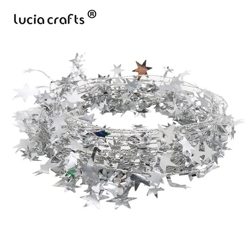 Lucia crafts 7,5 м/рулон подвесная Рождественская елка пентаграмма железная проволока гирлянда домашнее рождественское украшение H0358