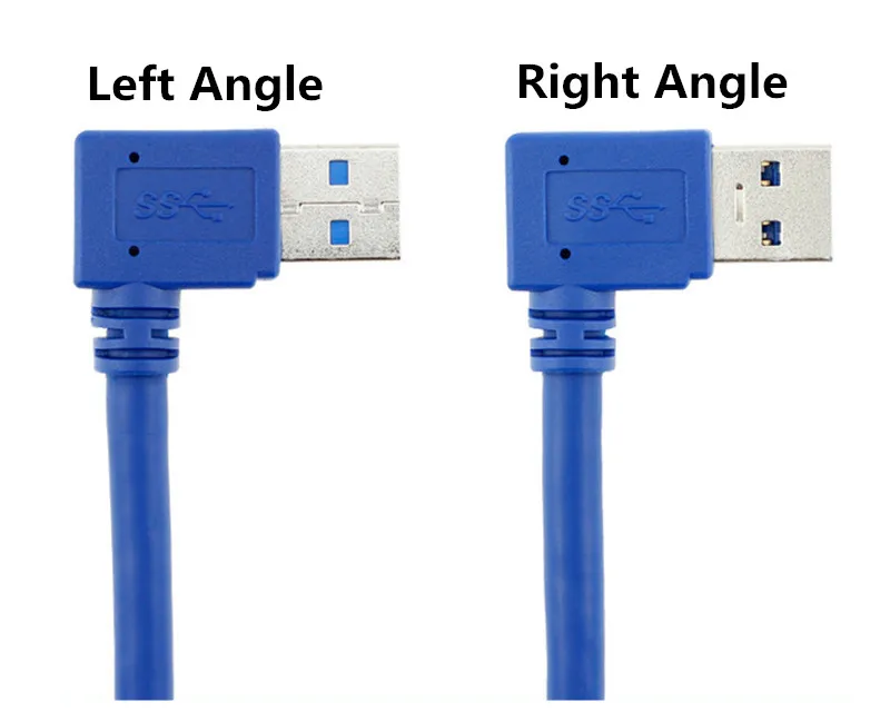 Left Angle USB 3,0 правый/левый угол 90 градусов удлинитель адаптер «Папа-мама» шнур USB кабели 30 см - Цвет: Left Angle