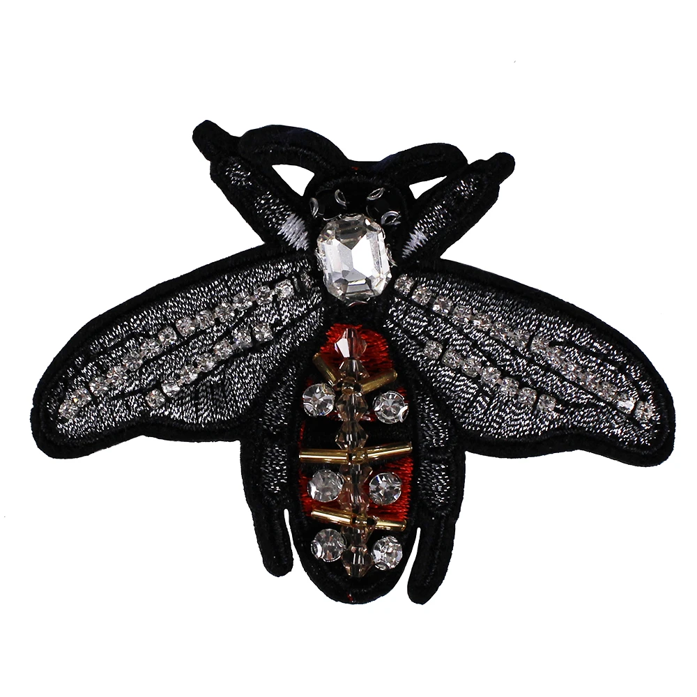 20 шт. вышивка бисером Алмазная пчела ткань патчи Кристалл Стразы Вышивка