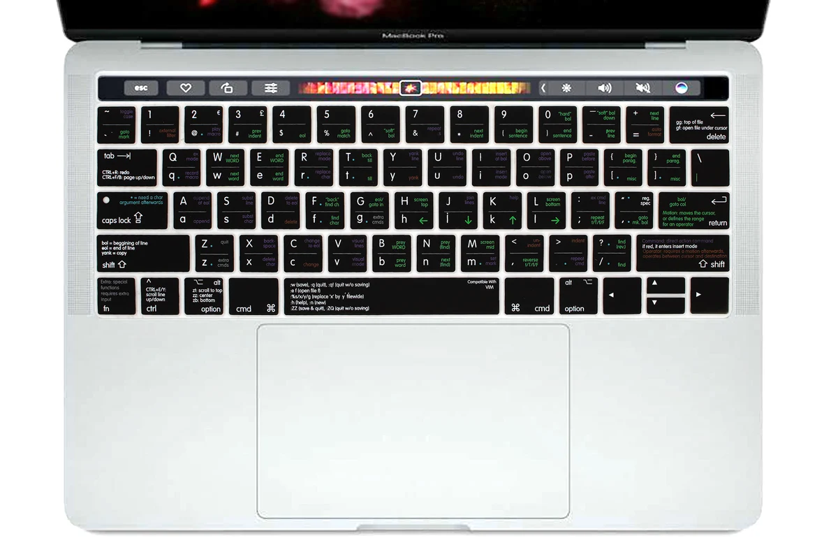 Силиконовый чехол с клавиатурой США для Macbook Pro 13 &quotA1706 и 15&quot A1707 сенсорной