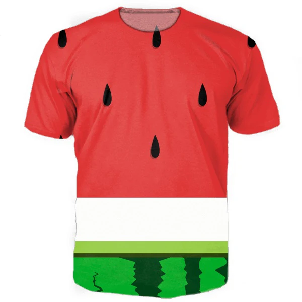 

Watermelon Layers Tee funny t shirts 3D Character T-shirts Hip Hop Harajuku tshirt tops summer tees women men graphic tees
