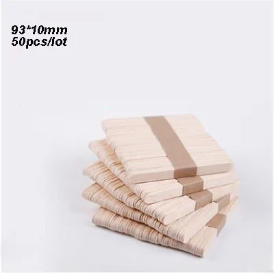 93X10mm 50pcs Разные размеры из натурального дерева и красочные деревянные палочки для мороженого для детей DIY ручной работы художественные закладки домашний Декор 50 шт./лот - Цвет: 93X10mm 50pcs