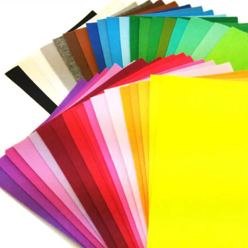 40colors Толщина 1 мм, 20X30 см; 40 Цвета Комплект Высокое качество полиэстер войлочная ткань в стиле пэтчворк Швейные Ремесло ткань Материал шерстяного фетра Ши ремесло - Цвет: 40colors