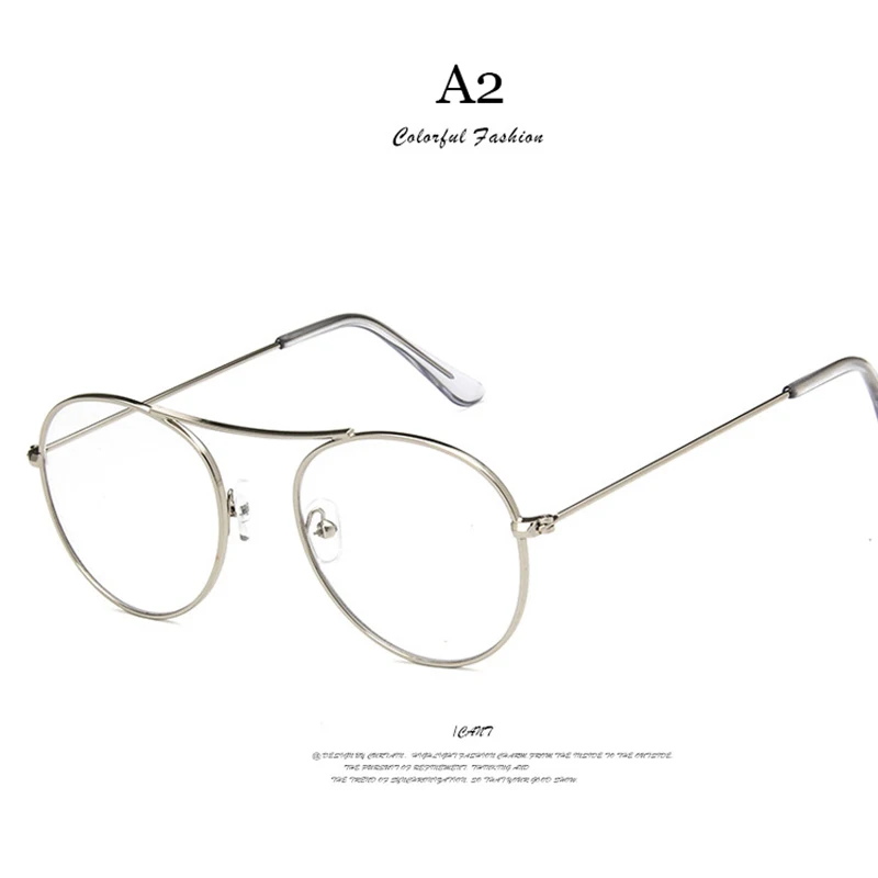 Круглое простое зеркало рамка ретро мужские женские прозрачные очки