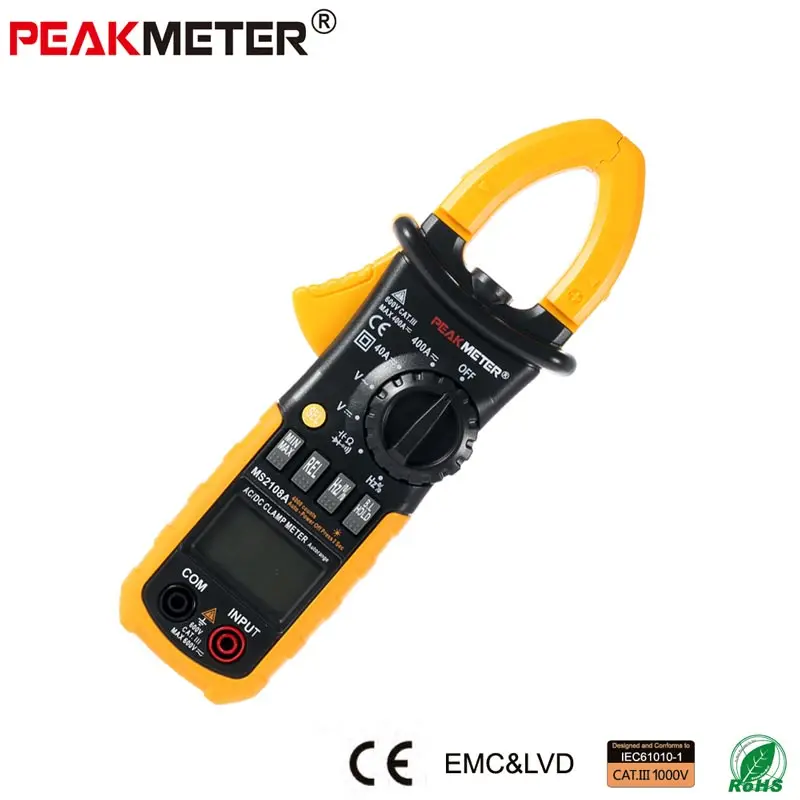 Токовые клещи PEAKMETER PM2108 MS2108A MASTECH плоскогубцы Амперметр измеритель емкости AC DC амперметрический зажим мультиметр