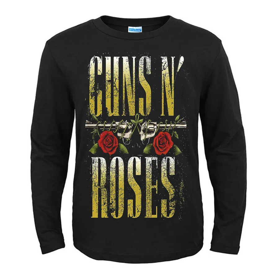 

24 designs Guns N' Roses GNR Rock Band Vintage Brand men women long full sleeves shirt skull heavy Metal Punk skateboard tee