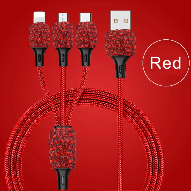 Алмазная USB автомобильная линия зарядки для мобильного телефона планшета GPS