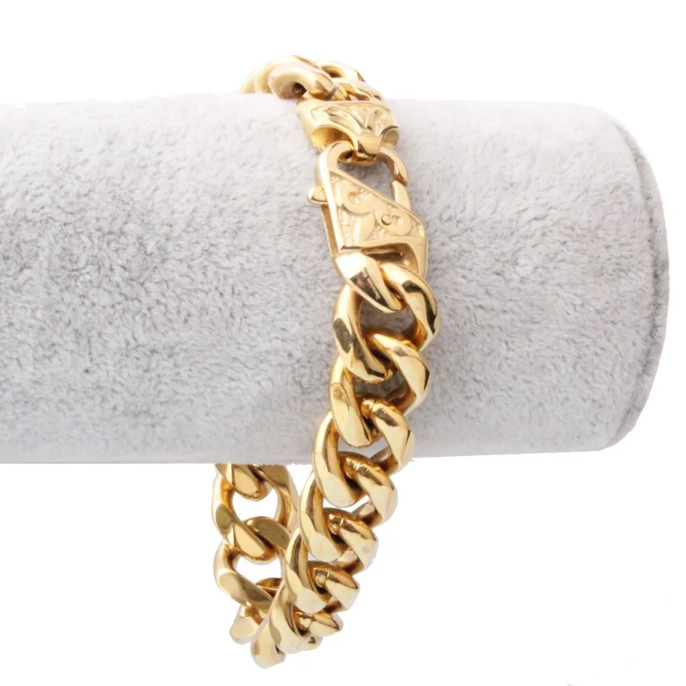 5 цветов на выбор! Браслет-цепочка унисекс из нержавеющей стали 12/15 мм | Украшения