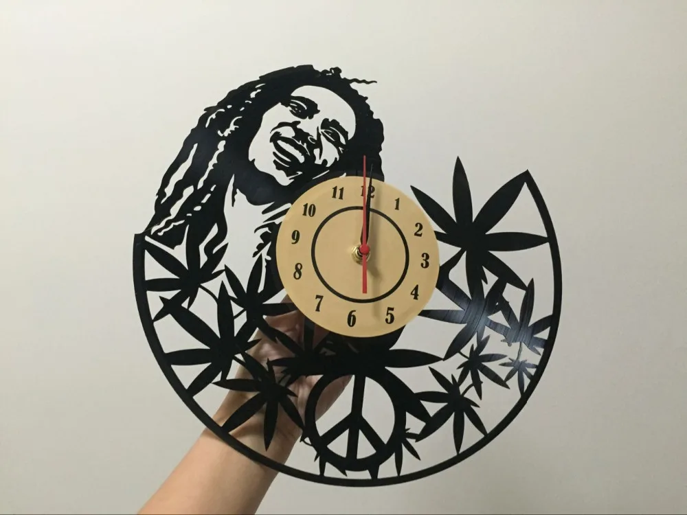 часы настенные 12 Дюйм(ов) Боб Марли Кварцевые Настенные Часы Античный Стиль