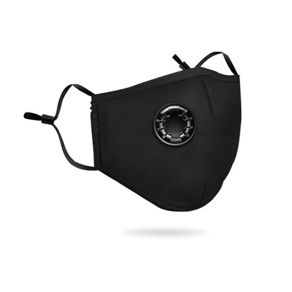 Black Дыхательный клапан хлопок Анти-пыль рот маска PM2.5 анти дымка маска унисекс фильтр с активированным углем респиратор рот Муфельная маска лицо - Цвет: Black
