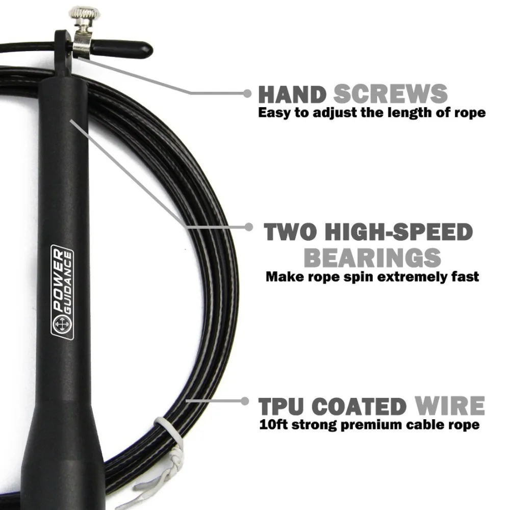 Скакалка с двойным шариковым подшипником 3м скоростная для фитнеса домашнего