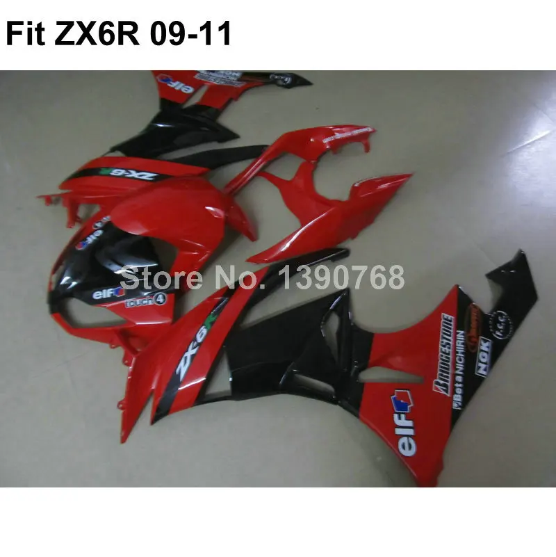 Пластиковый обтекатель ASB для Kawasaki Ninja темно-красный ZX6R 09 10 11 набор моделей на
