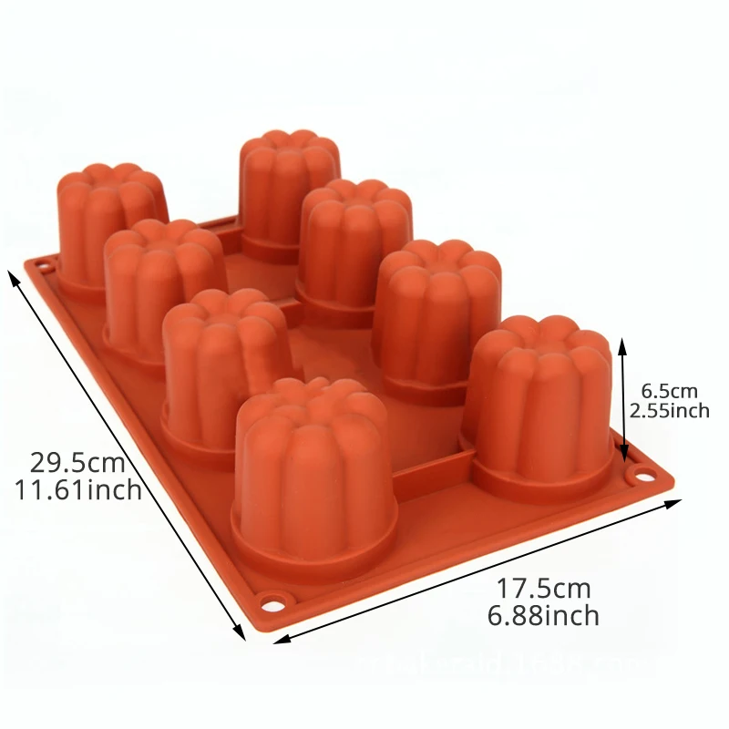 8 отверстий сливы 3D Конфеты Плесень Силиконовый сахарный торт плесень мусс