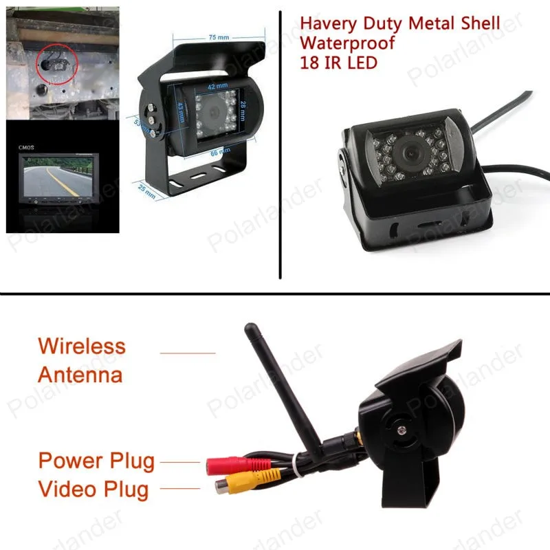 ЖК-монитор TFT для камеры заднего вида 5 дюймов 2 канала 24 В
