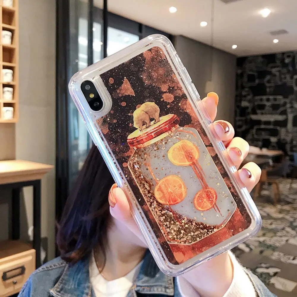 KISSCASE медведь чехол с сияющими блестками для samsung J4 J6 A50 A5 A6 A7 A8 2018 динамическая