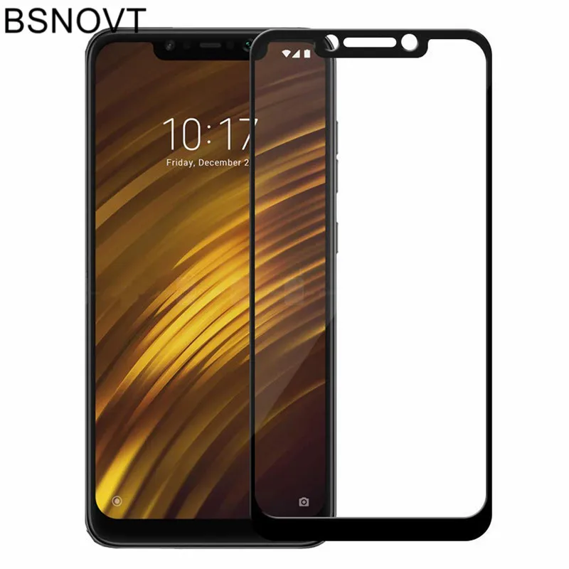 Защита экрана Xiaomi Pocophone F1 стекло закаленное для полное покрытие телефона