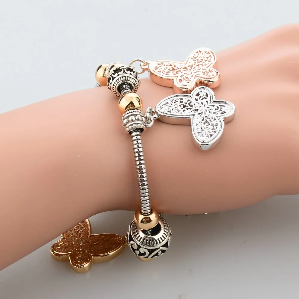 LongWay ювелирные изделия серебряные браслеты для женщин сделай сам бусины-шармы