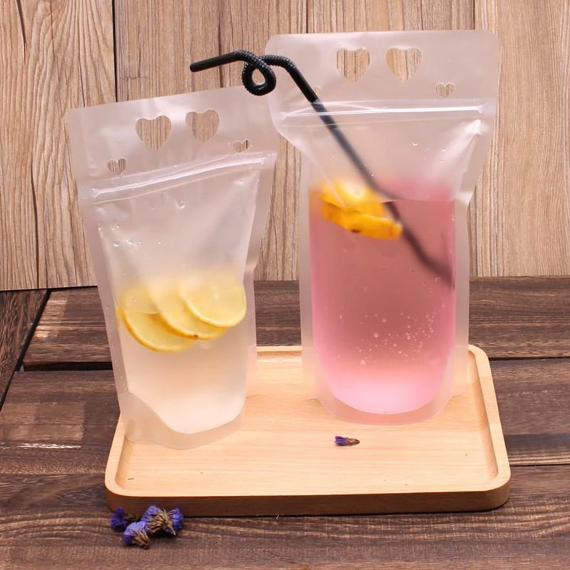 10 шт. сока с соломой Портативный питьевой сумки пластиковая сумка для хранения на