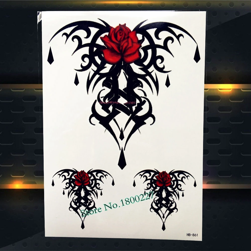 Сакура конструкции Водонепроницаемый поддельные флеш тату женщины Макияж