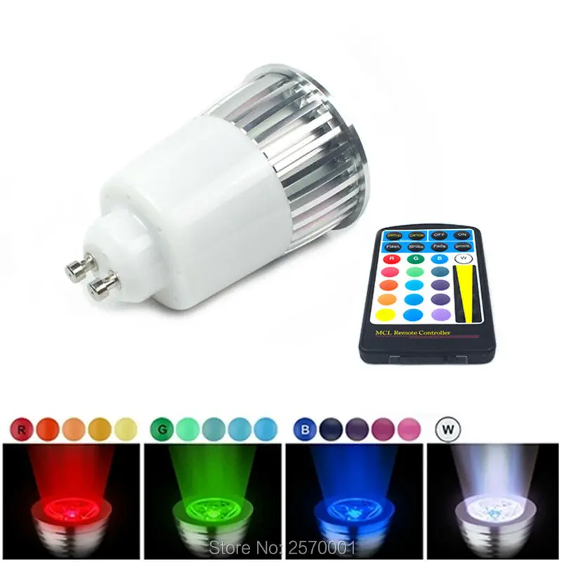 Чип Epistar (50 шт./лот) 3 года гарантии RGB Светодиодная лампа Вт 5 с дистанционным