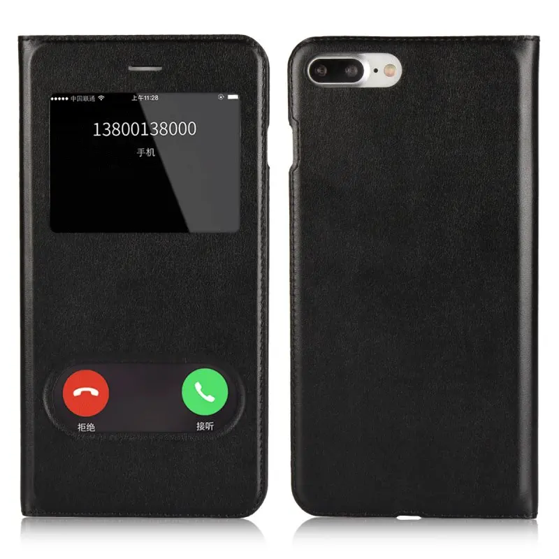 Чехол для iPhone 8 7 Plus с откидной крышкой на окно чехол телефона iPhone7 8Plus Etui Coque Hoesjes Capa