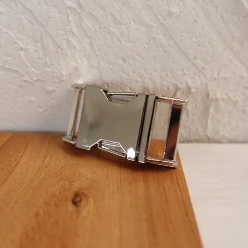 silvery DIY аксессуары для ошейника собаки 2,0 см лямки производитель рюкзак «сделай сам» цинковый сплав pet металлическая пряжка 6 видов - Цвет: silvery
