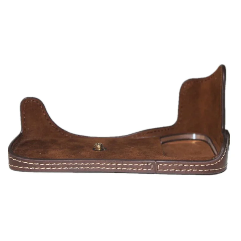 Черный/кофе/коричневый Половина корпуса камеры кожаный чехол для Canon EOS 77D 800D