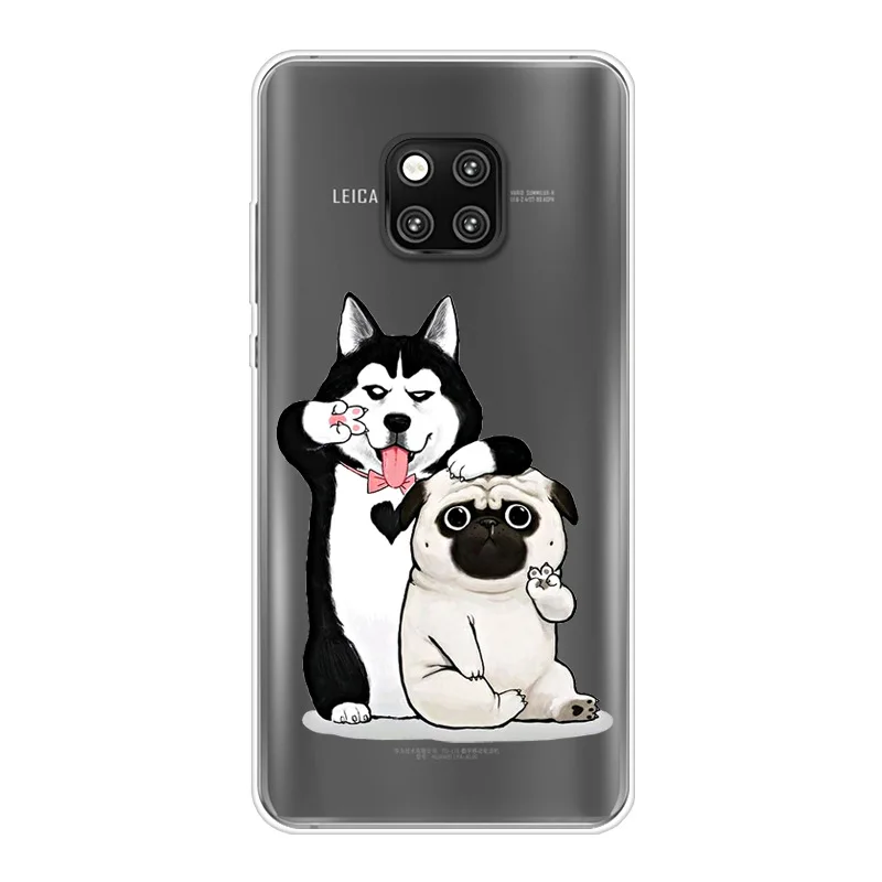 Ultra Thin Silicone for Huawei Mate 20 Pro Lite Case TPU Cover Soft Fitted Half Wrapped Phone Cases Cat Dog Rabbit AnkinPro | Мобильные